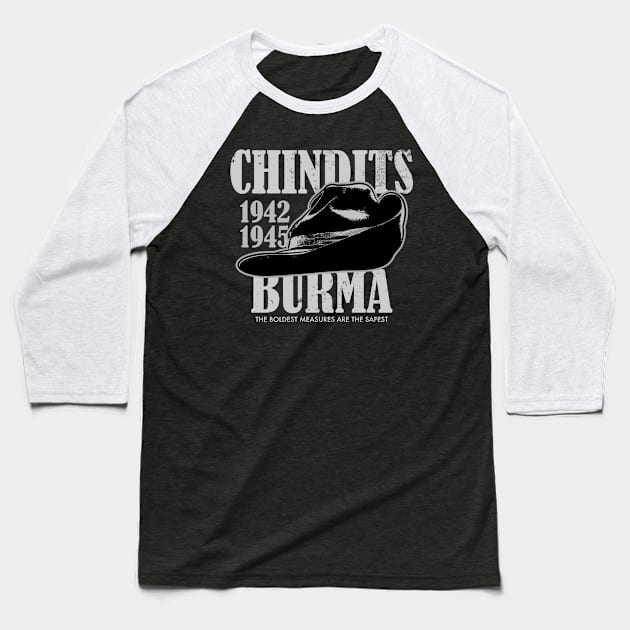 Chindits Burma (distressed) Baseball T-Shirt by TCP